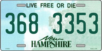 NH license plate 3683353
