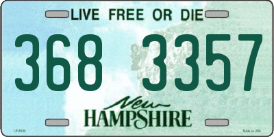 NH license plate 3683357