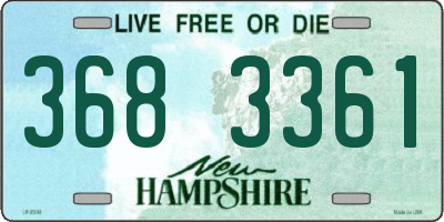 NH license plate 3683361