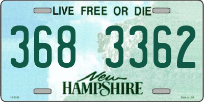 NH license plate 3683362