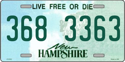 NH license plate 3683363