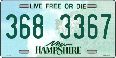 NH license plate 3683367