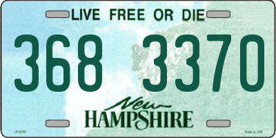 NH license plate 3683370