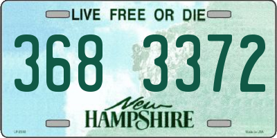 NH license plate 3683372