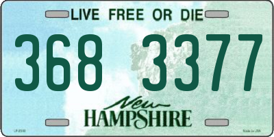 NH license plate 3683377