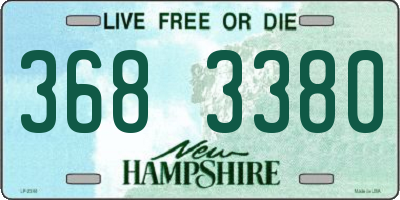 NH license plate 3683380