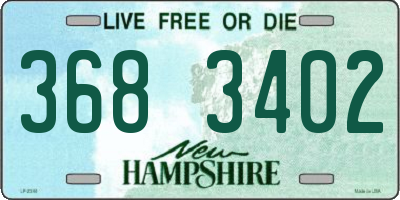 NH license plate 3683402