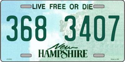 NH license plate 3683407