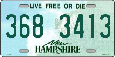 NH license plate 3683413