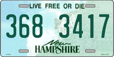 NH license plate 3683417