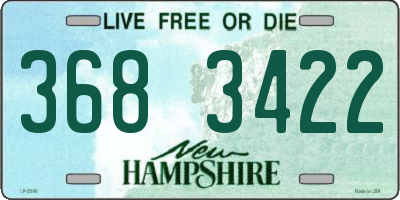 NH license plate 3683422