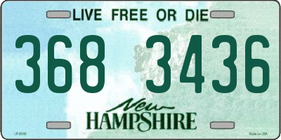 NH license plate 3683436