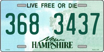 NH license plate 3683437
