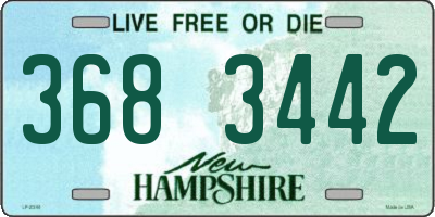 NH license plate 3683442