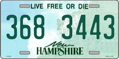 NH license plate 3683443