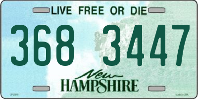 NH license plate 3683447