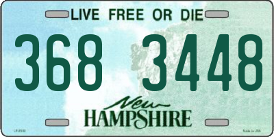 NH license plate 3683448