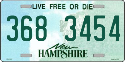 NH license plate 3683454