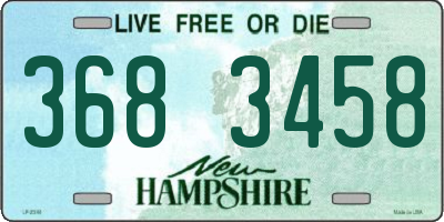 NH license plate 3683458