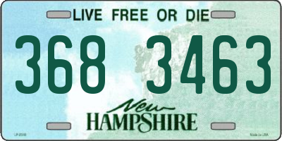 NH license plate 3683463