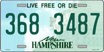 NH license plate 3683487