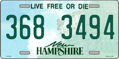 NH license plate 3683494