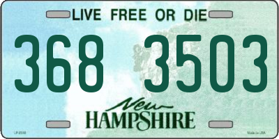 NH license plate 3683503
