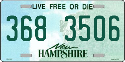 NH license plate 3683506