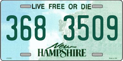 NH license plate 3683509