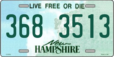 NH license plate 3683513