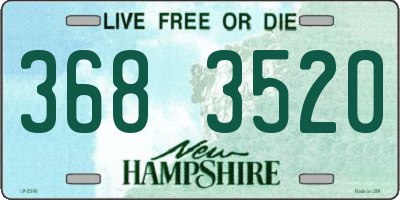 NH license plate 3683520