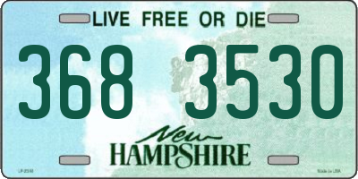 NH license plate 3683530