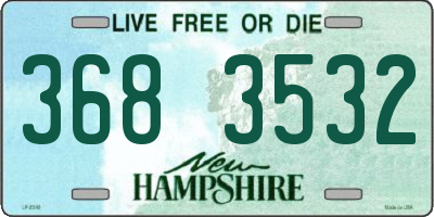 NH license plate 3683532
