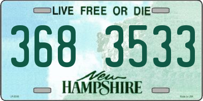 NH license plate 3683533
