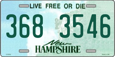 NH license plate 3683546