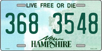 NH license plate 3683548