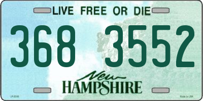 NH license plate 3683552