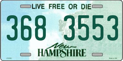 NH license plate 3683553