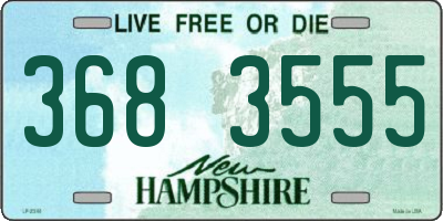NH license plate 3683555