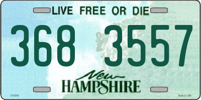 NH license plate 3683557
