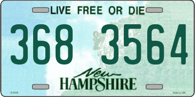 NH license plate 3683564