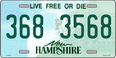 NH license plate 3683568