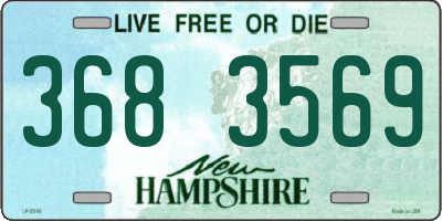 NH license plate 3683569