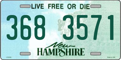 NH license plate 3683571