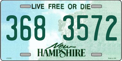 NH license plate 3683572