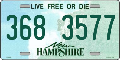 NH license plate 3683577