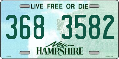 NH license plate 3683582