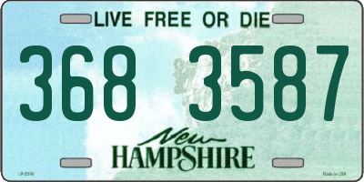 NH license plate 3683587