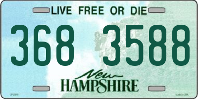 NH license plate 3683588