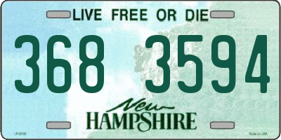 NH license plate 3683594